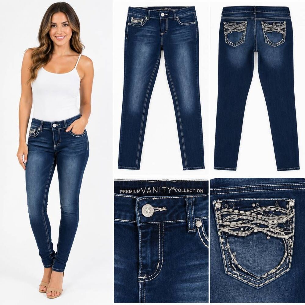 Vanity Premium Collection Skinny Jeans 30x32 Dark Wash